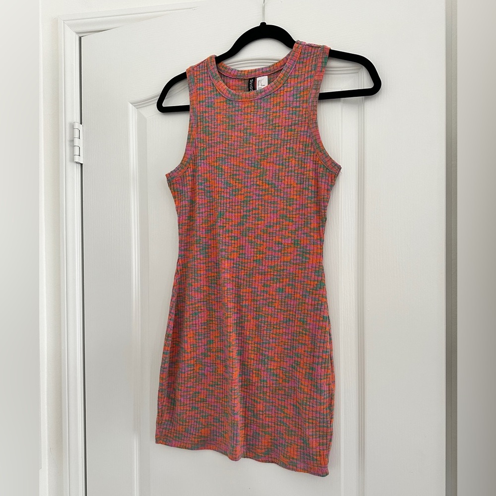 DIVIDED H&M Pink Multi-Color Mini Dress